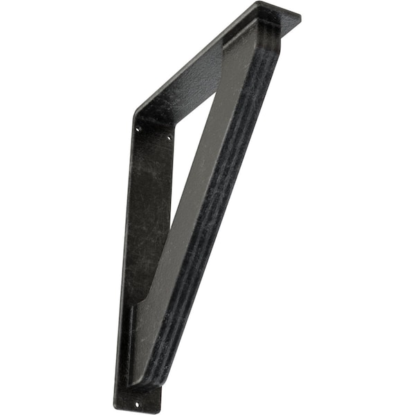 Ekena Millwork Traditional Wrought Iron Bracket, (Triple center brace), Antiqued Silver 2"W x 10"D x 12"H BKTM02X10X12TTRASV - main